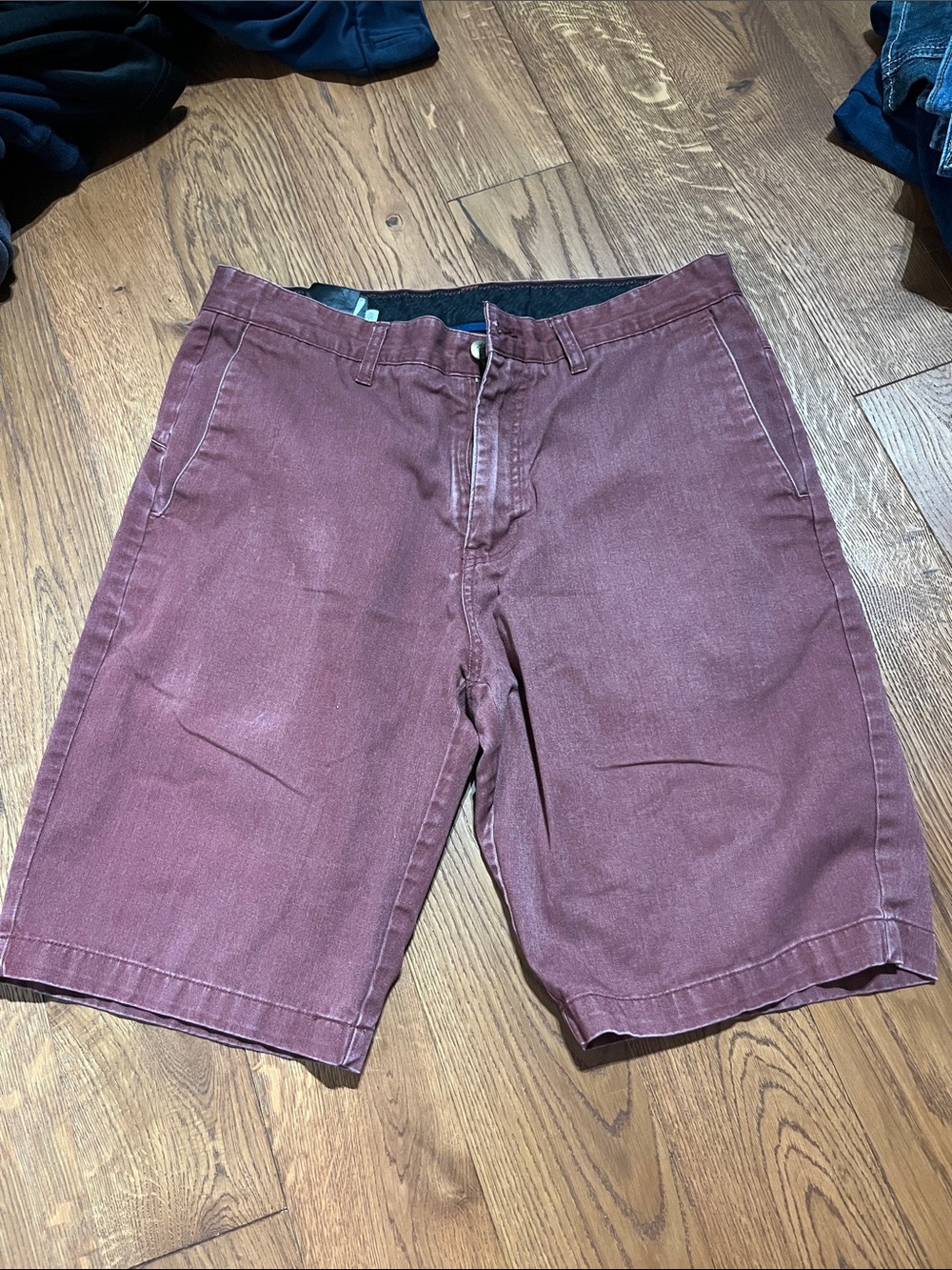 Men's Casual Burgundy Shorts